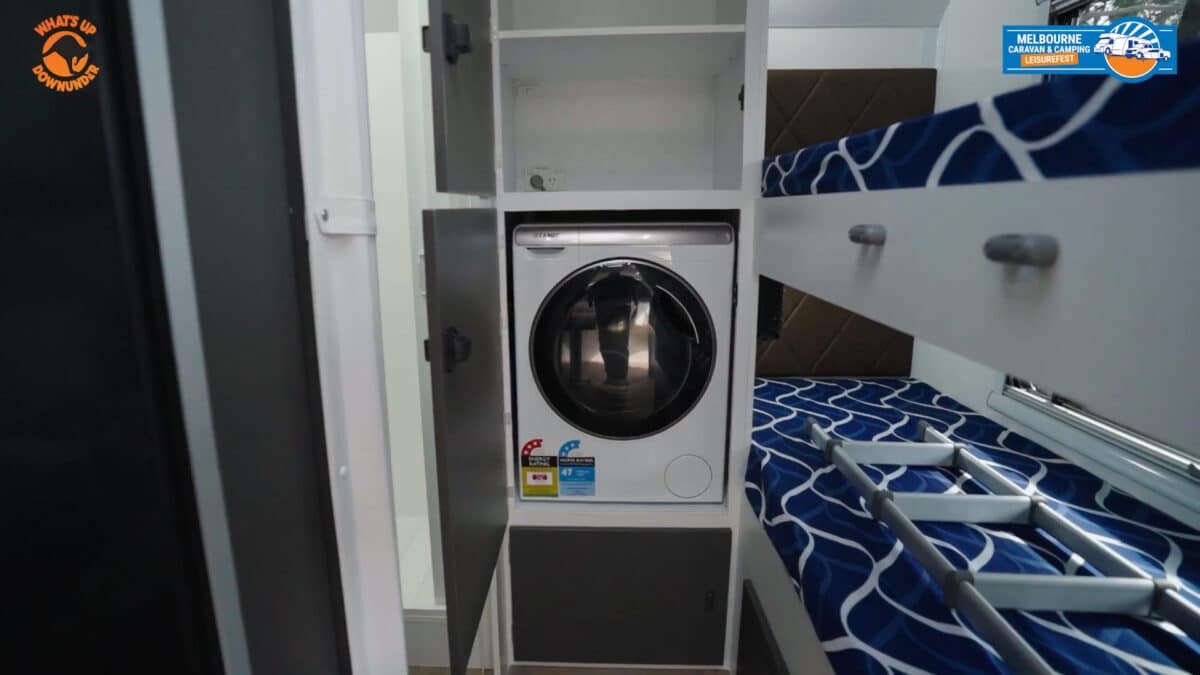 A front loading washing machine fit for a family in the Sunland 186 LTD Edition