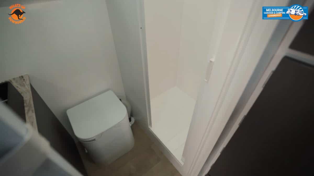 A compositing toilet and shower in the family friendly Sunland Caravans 186 LTD Edition
