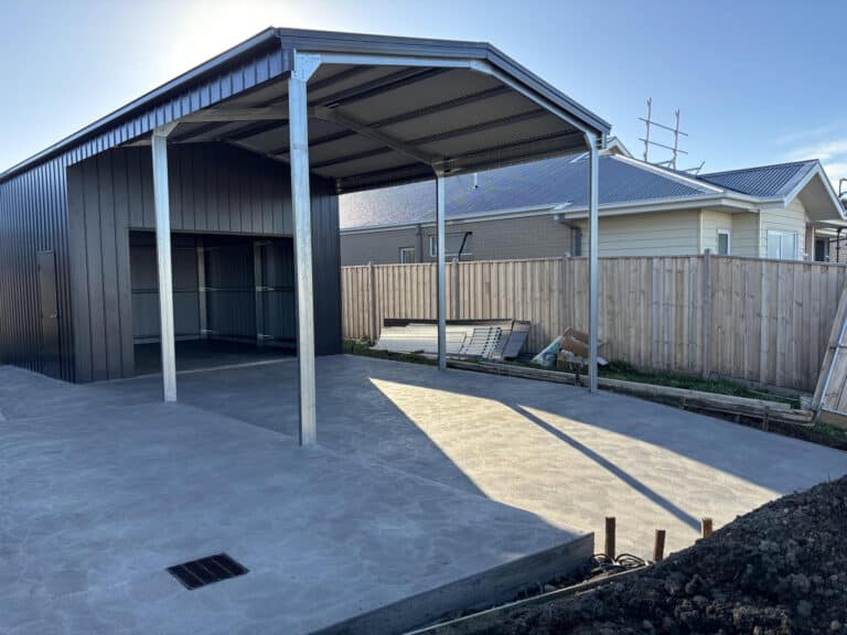 Easement restrictions limited the size of the garage for Natalie's new caravan