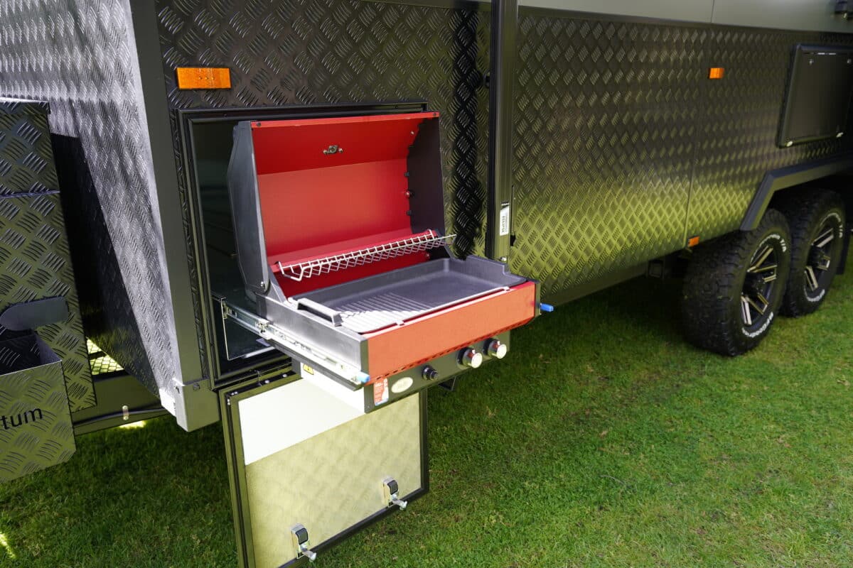 A pull-out barbecue on the 