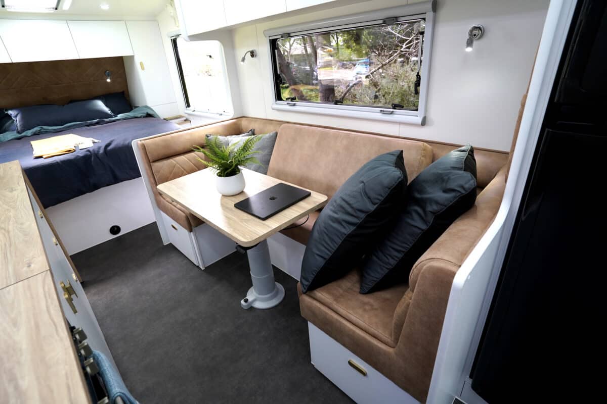 Extra padding on the mid-ship club lounge in the Momentum Velocity