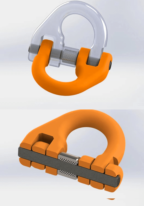Diagram showing a cross-section of the Austlift Safety Chain Hook Kit