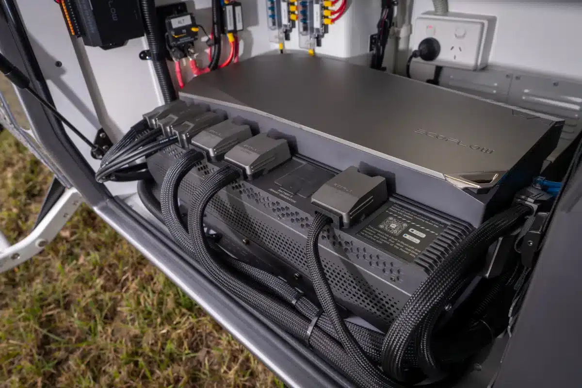 Electrical system and battery installation inside the Paradise Independence Platinum motorhome