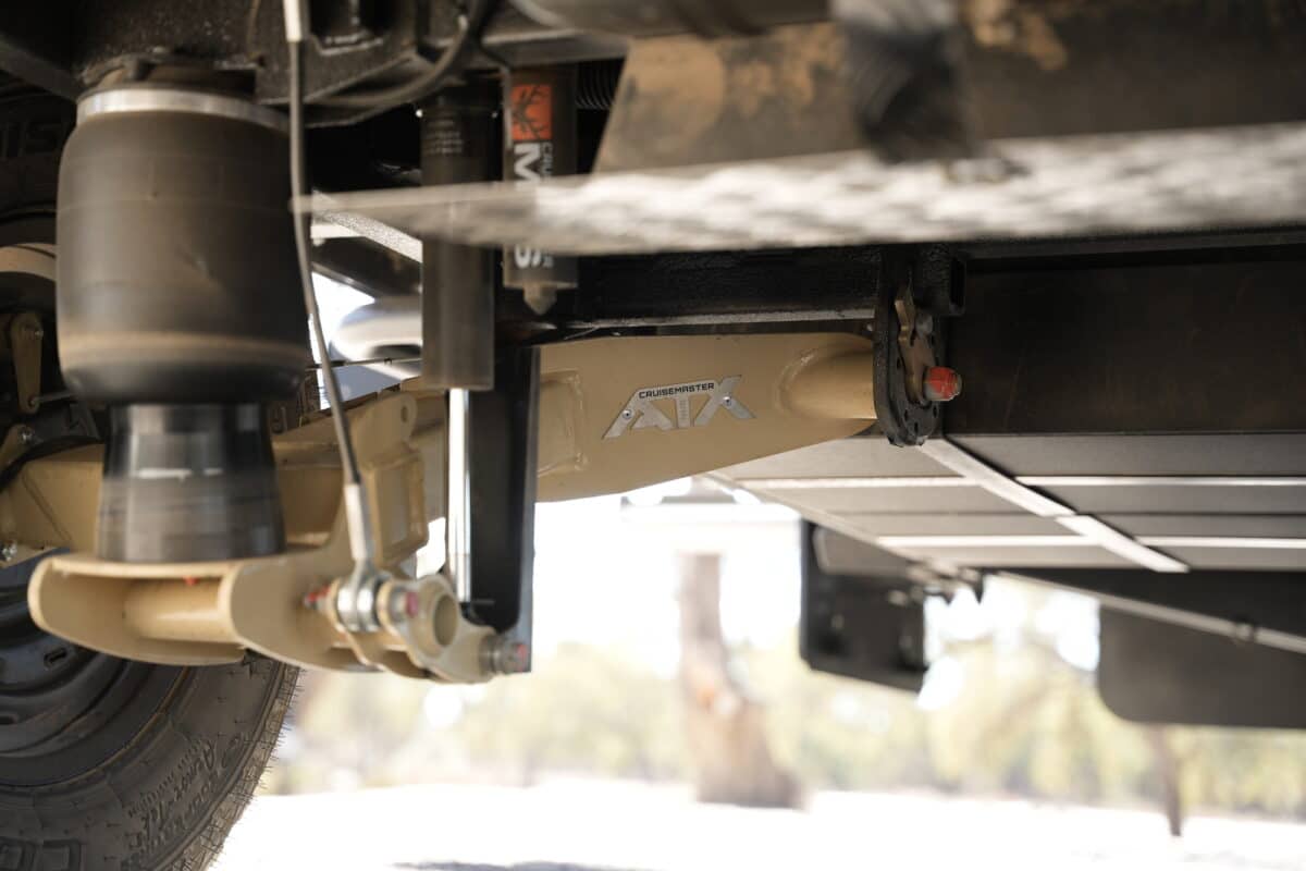 Cruisemaster airbag suspension underneath the Gator X ev - JB's compact off-road offering