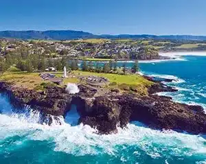 Kiama coastline and ocean cliffs in New South Wales