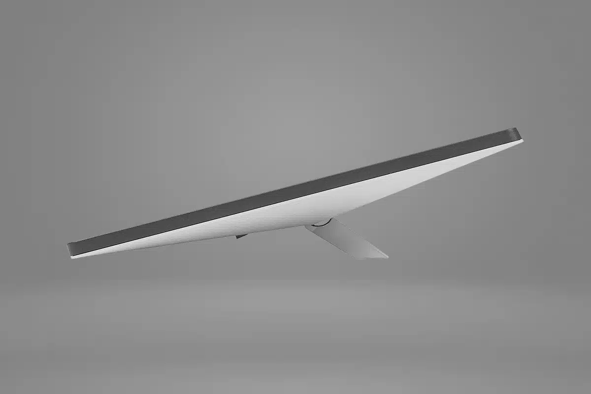 Side profile of Starlink Mini portable satellite internet dish with built-in stand