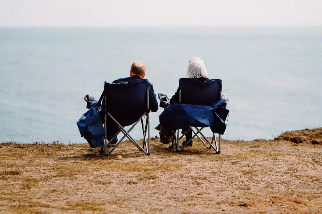 couple overlooking cliff together