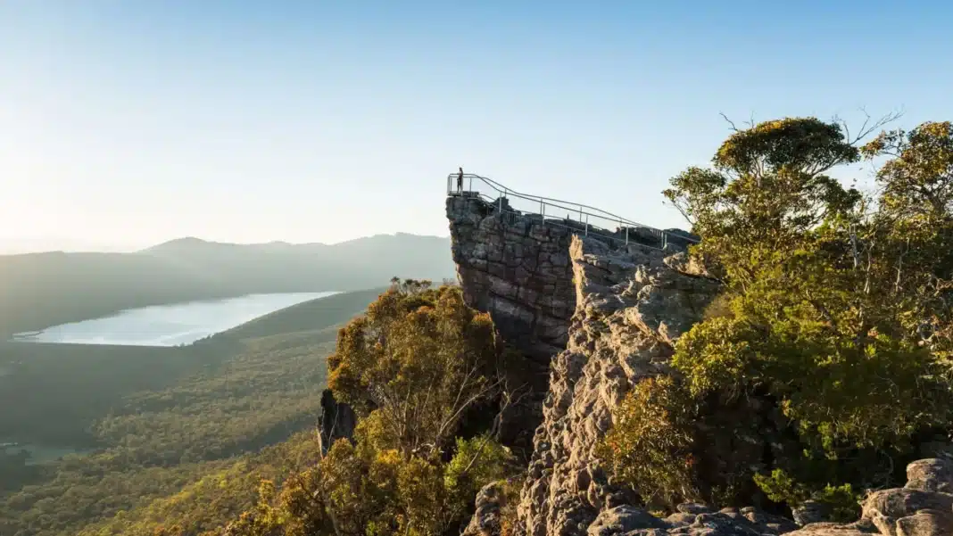 View from The Pinnacle lookout in the Grampians National Park Victoria