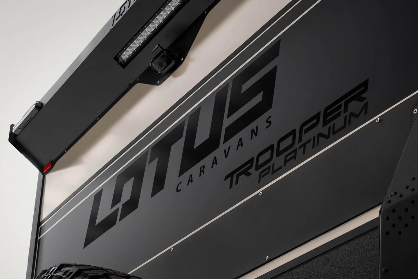 Rear of new australian caravan