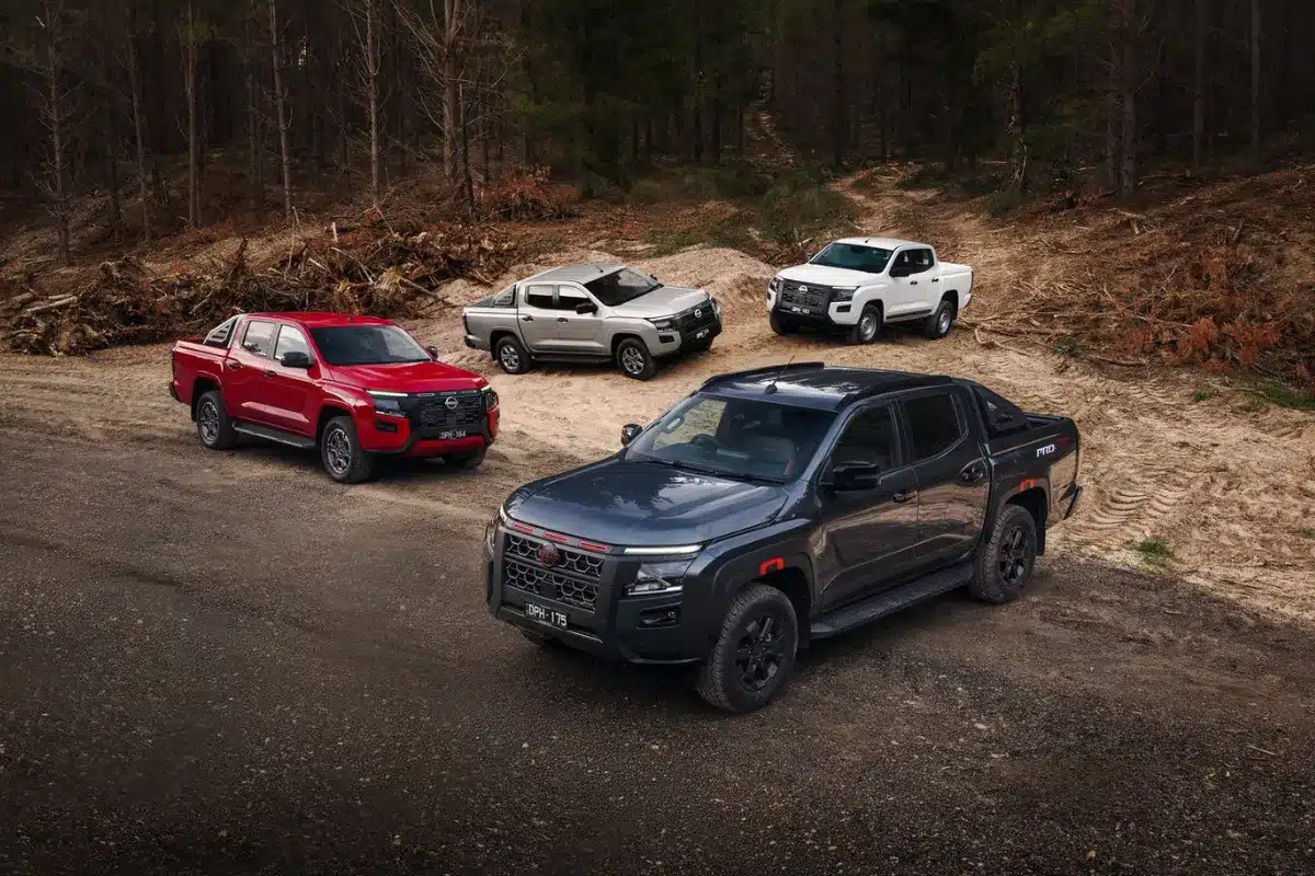 SL, ST - ST-X and Pro 4x warrior nissan navara 2026 models on side of road