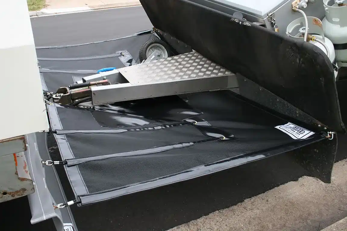 Stone Stomper Stone Guard attached to caravan hitch