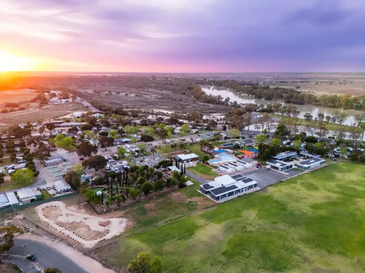 berri big 4 holiday park aerial view