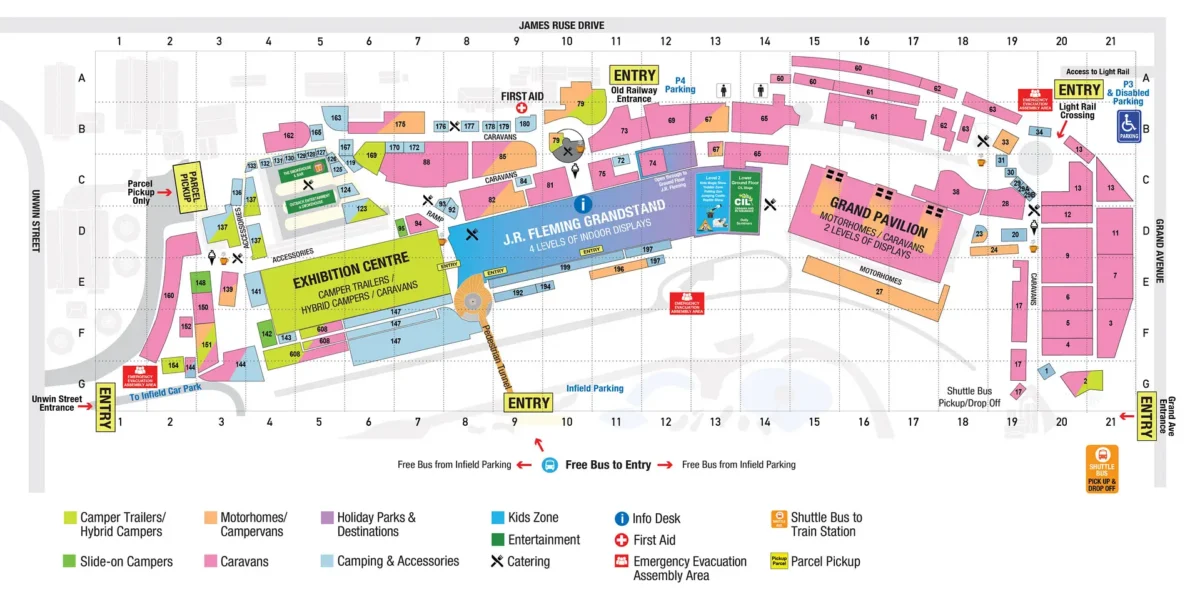 nsw caravan supershow map even exhibitors