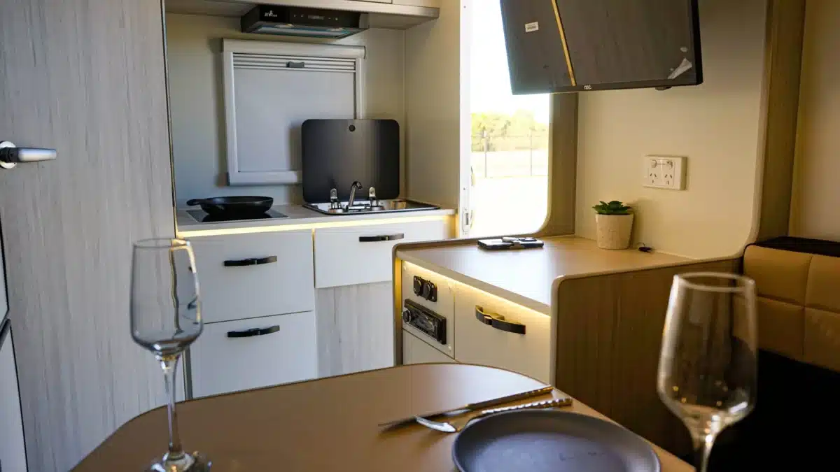 caravan under 12ft kitchen interior